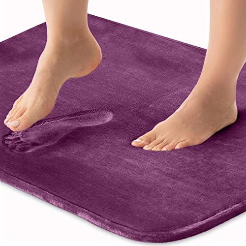 Gorilla Grip Bath Rug, Thick Soft Absorbent Chenille Rubber Backing Bathroom Rugs, Microfiber Dries Quickly, Shaggy Machine Washable Mats, Plush