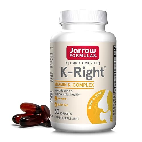 Jarrow Formulas KRight Vitamin (K1, MK4, MK7, D3) 60