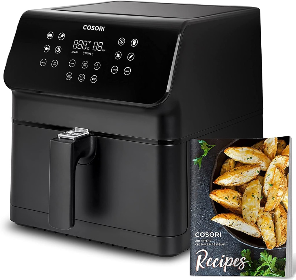 Cosori Gray Air Fryer with App Compatibility, Wi-Fi, and Voice
