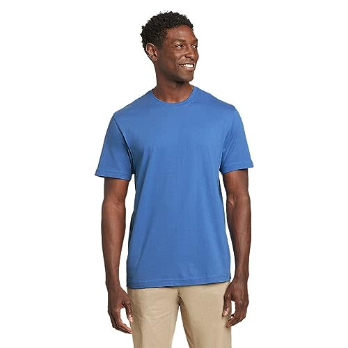 Eddie Bauer Men's Legend Wash 100 Cotton ShortSleeve Classic TShirt, Airforce Blue, Small for