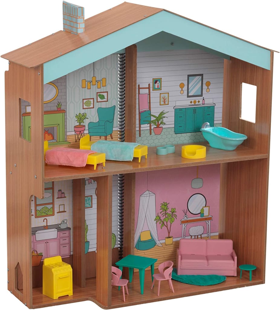 KidKraft Designed by Me: Color Decor Wooden Dollhouse for $24 - 10158