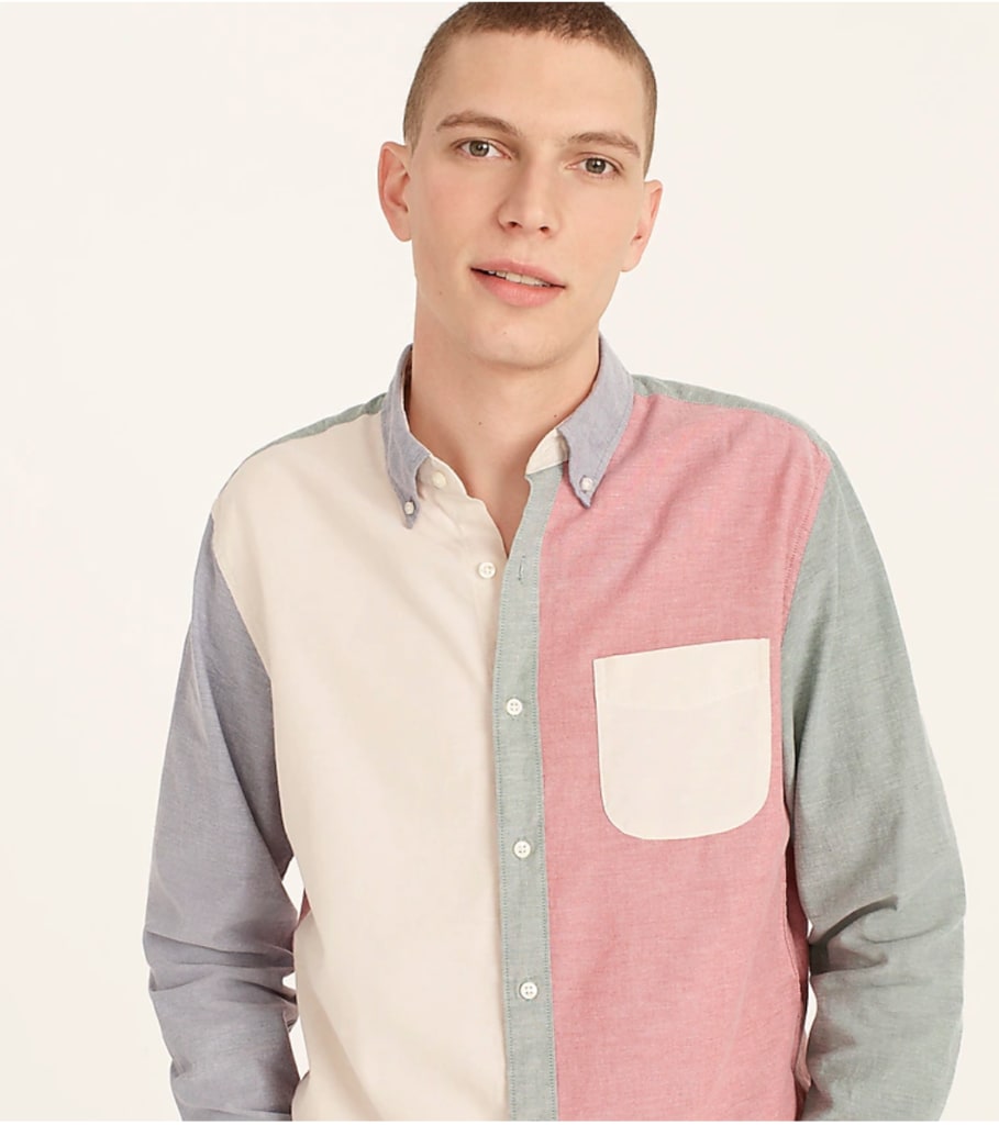 J.Crew Men's Brokenin Organic Cotton Oxford Shirt for 7 AZ448