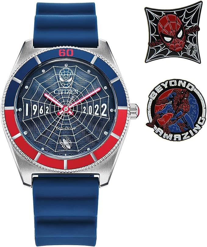 Citizen Men s Eco Drive 60th Anniversary Spider Man Watch w Pins