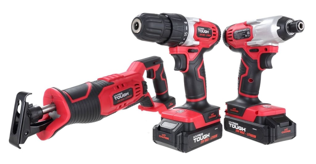 Refurb Hyper Tough Impact Driver & Reciprocating Saw 3Tool Combo Kit