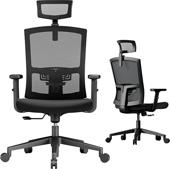 Lioncin Ergonomic Office Chair, Breathable Mesh Desk Chair, Lumbar