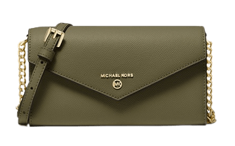 MK Large Crossgrain Leather Smartphone Convertible Crossbody Bag
