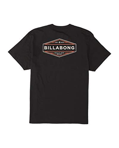 Billabong Men's Short Sleeve Premium Logo Graphic Tee T-Shirt, Black ...