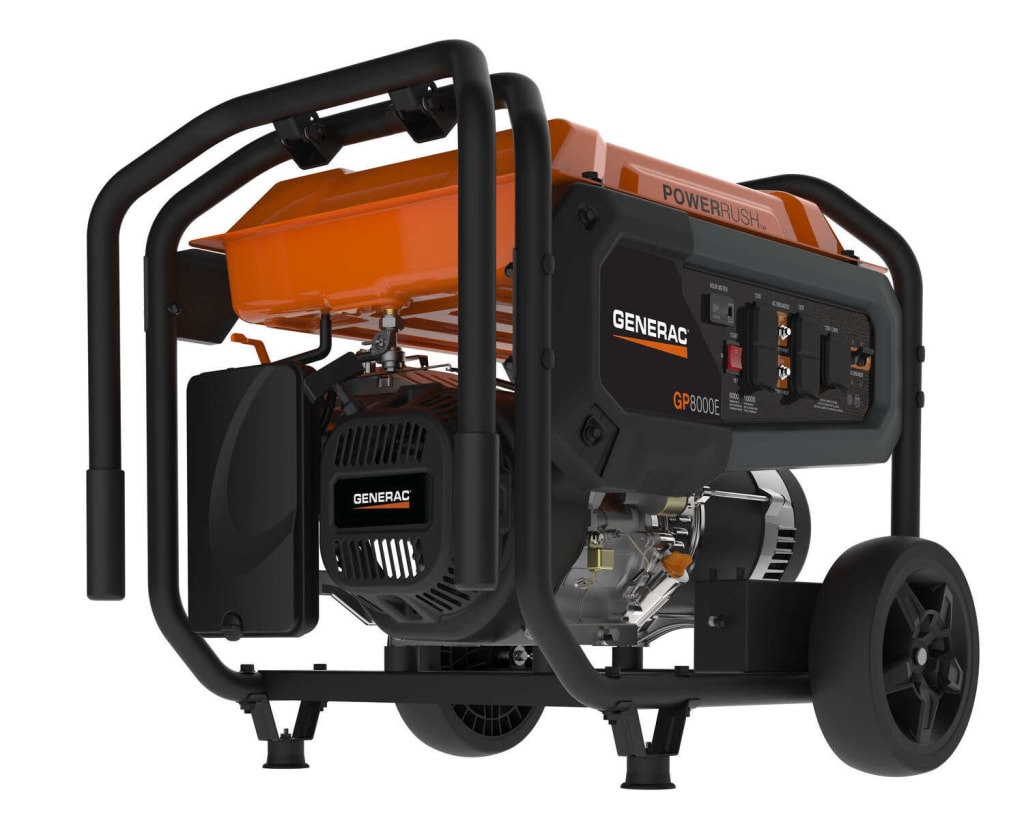 Generac GP Series GP8000E 8,000W Portable Gas Generator for $990 - 7686