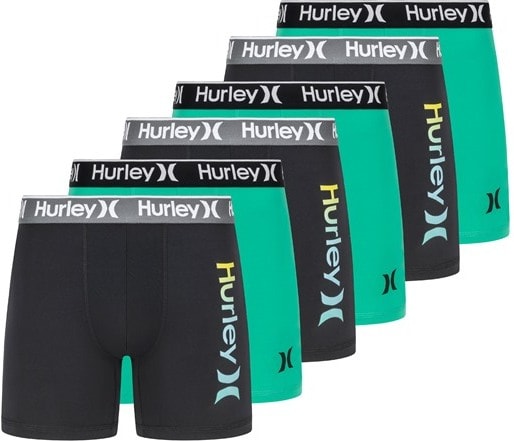 Hurley Men's One and Only Boxer Briefs 6-Pack for $18