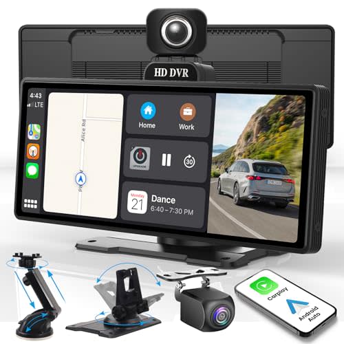 2.5K Car DVR Wireless 10.26'' Dash Camera Carplay & Android Auto