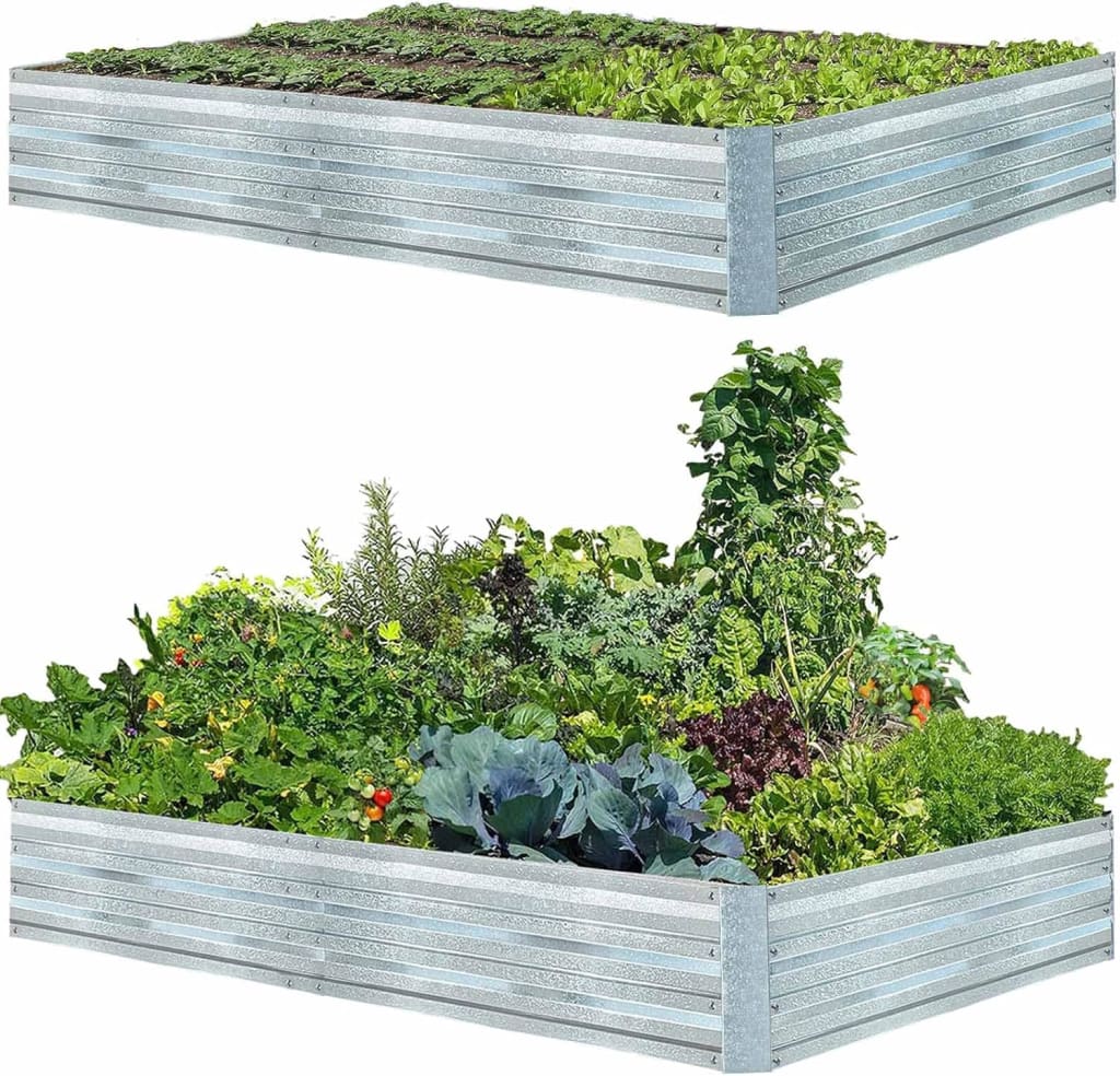8x4x1-Foot Galvanized Raised Garden Beds 2-Pack for $78
