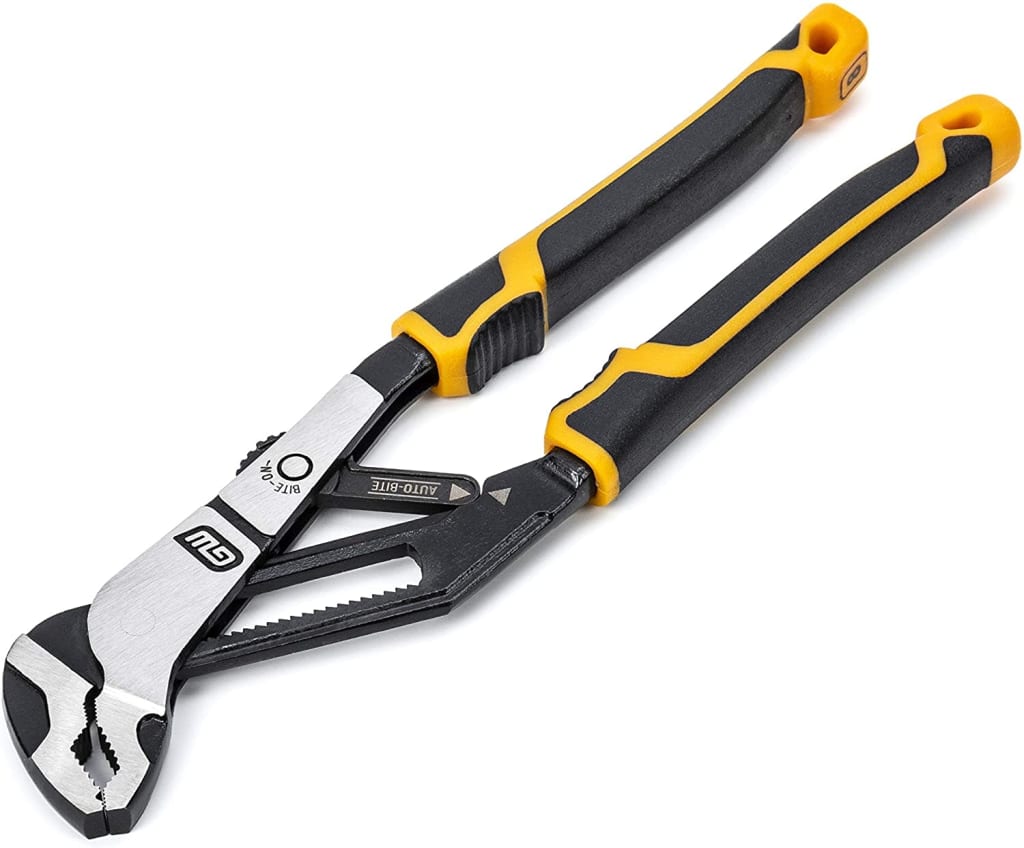 Gear Wrench Pitbull AutoBite 8" Tongue & Groove Dual Material Pliers