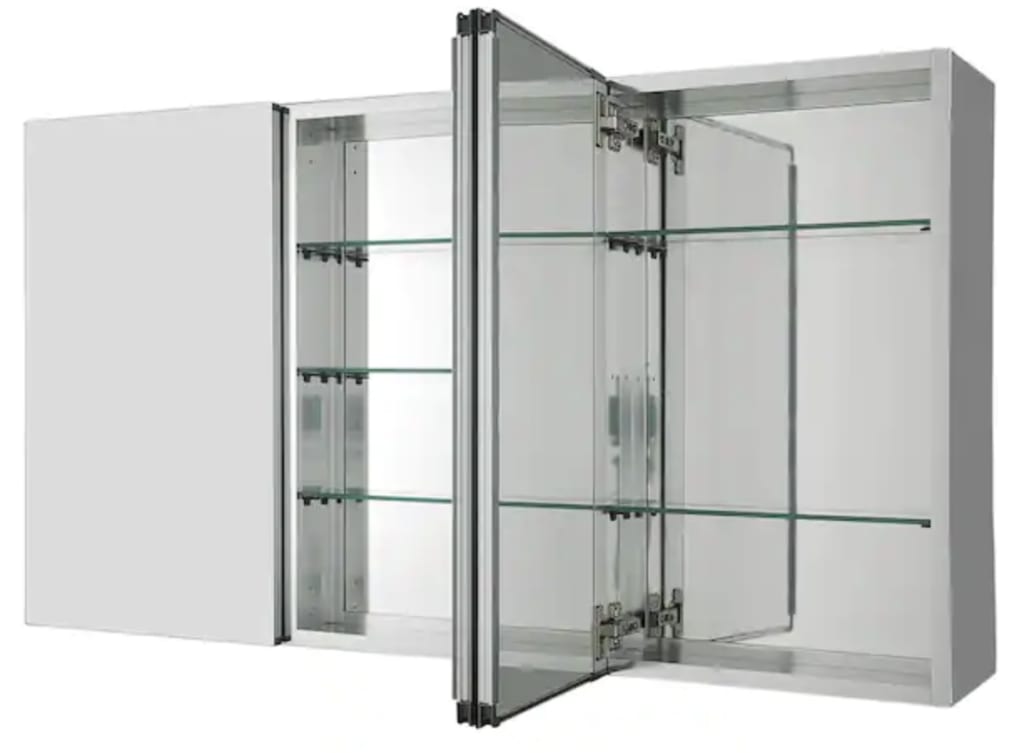 Pegasus 48" x 26" TriView Bathroom Medicine w/ Beveled Mirrors