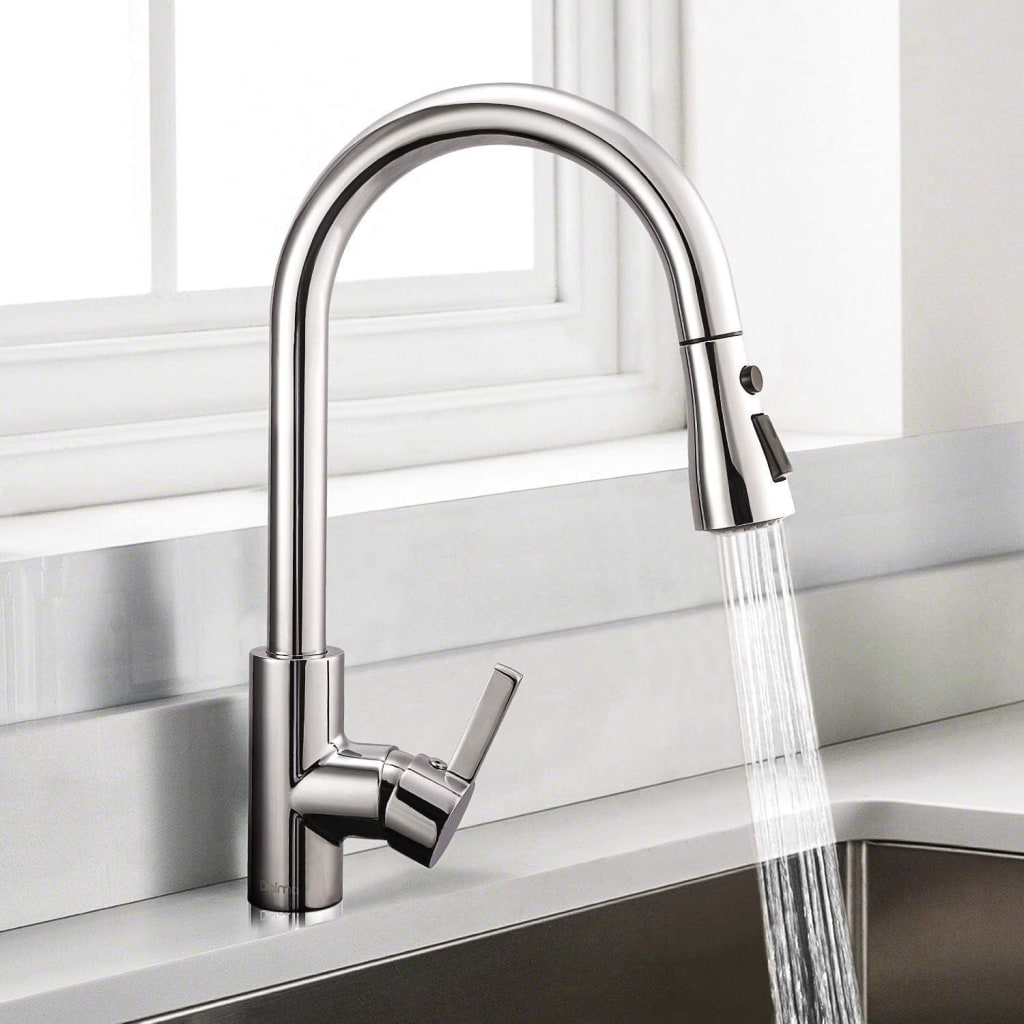 Dalmo High Arc Pull Down Sprayer Kitchen Faucet for 35 DAKF7F