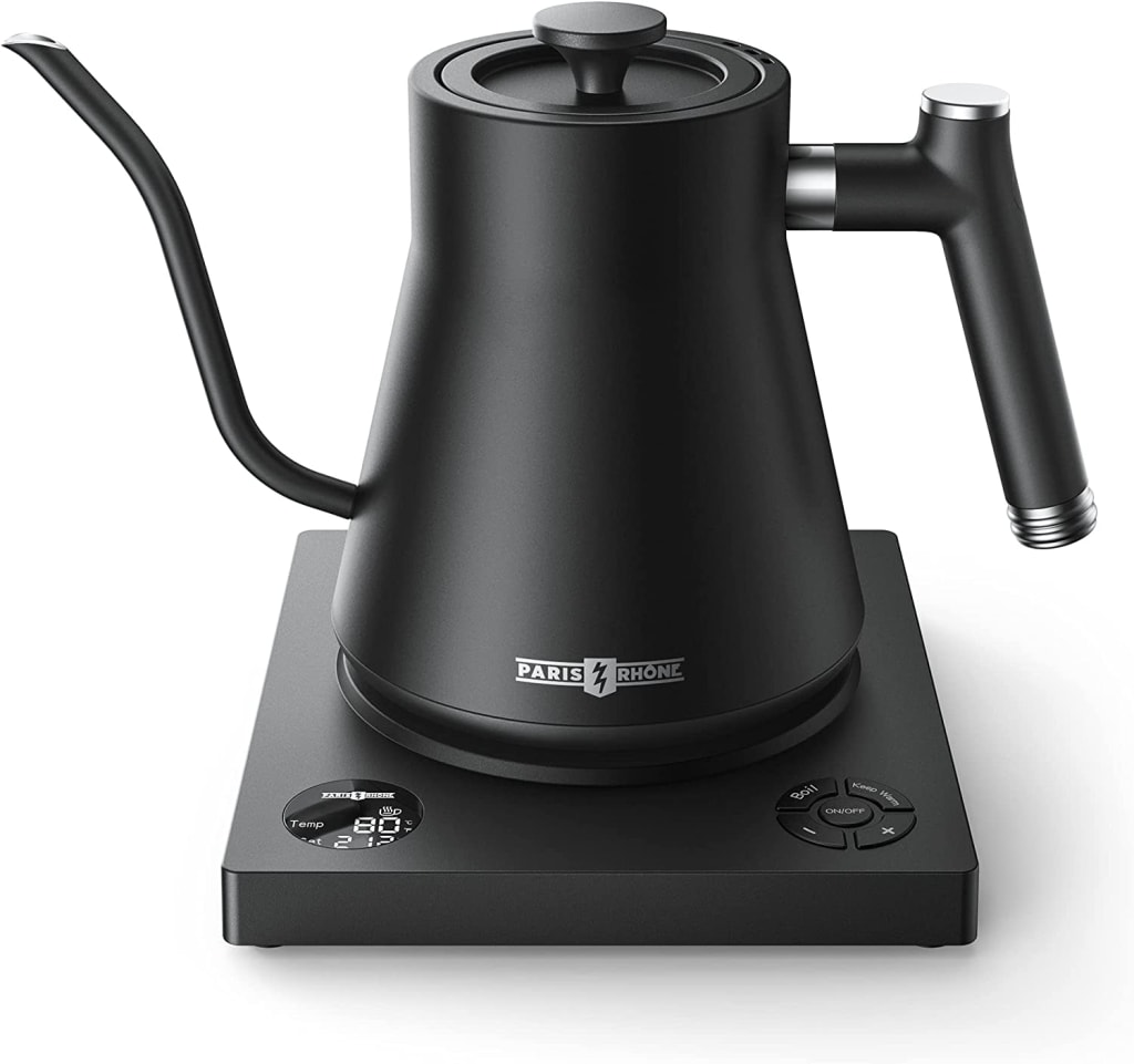 Paris Rhône Adjustable Temperature Gooseneck Electric Kettle for 50 PEEK010