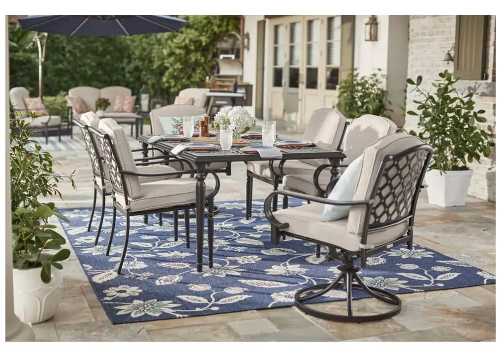 Hampton bay patio discount set 6 chairs