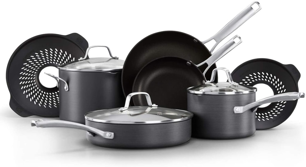 Calphalon ceramic cookware set is on sale for $40 off at Walmart