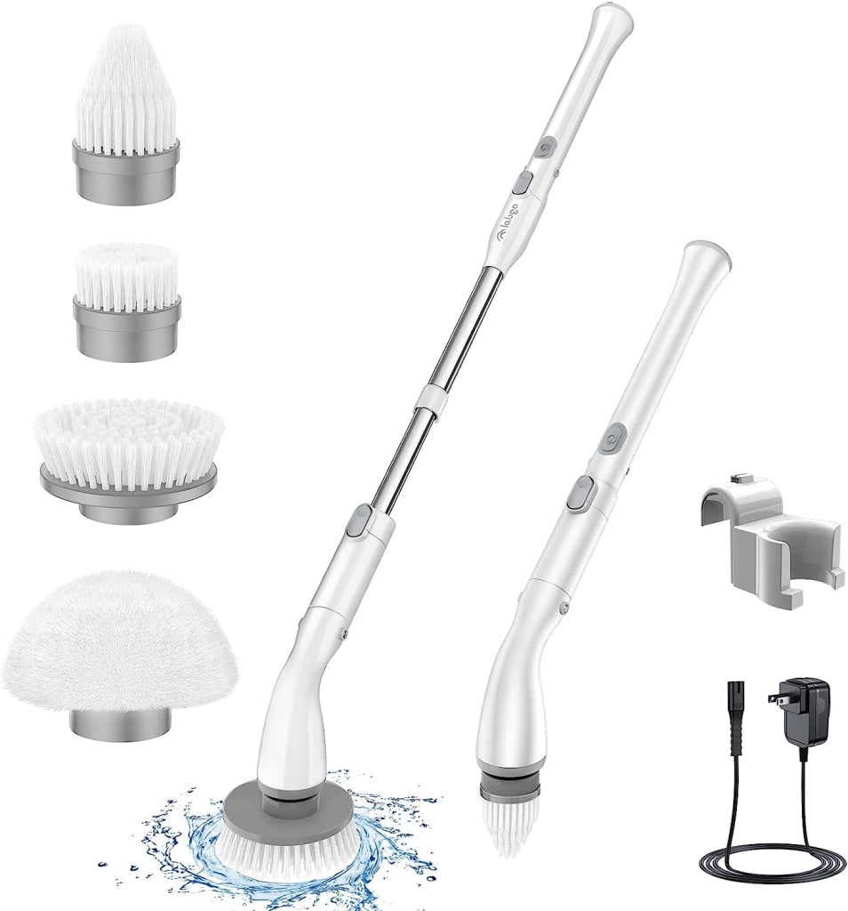 Generic Household Electric Spin Scrubber Cordless Electric Mop Handheld Shower  Cleaner Brush with 6 Replaceable Brush Heads