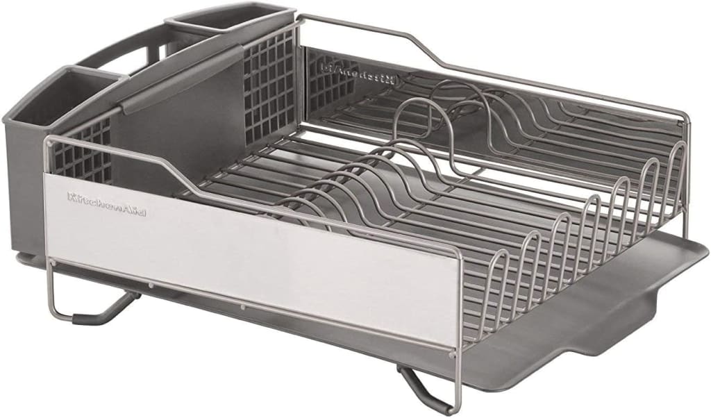 KitchenAid Stainless Steel Countertop Dish Rack for 39 KNS896BXGRA