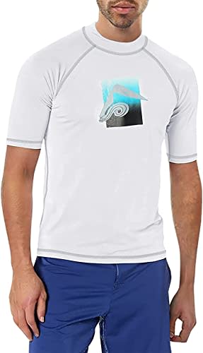 Kanu Surf Maglietta Uomo Rashguard Paradise UPF 50+ - Protezione Solare A Maniche Corte Per Nuoto E Surf