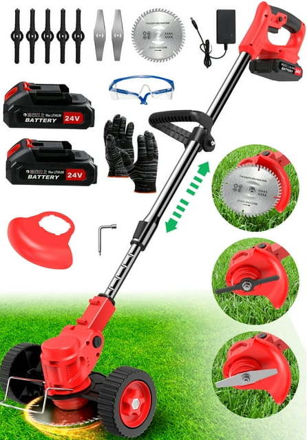 TNTants 24V Cordless String Trimmer w/ 2 Batteries for $40 + free shipping