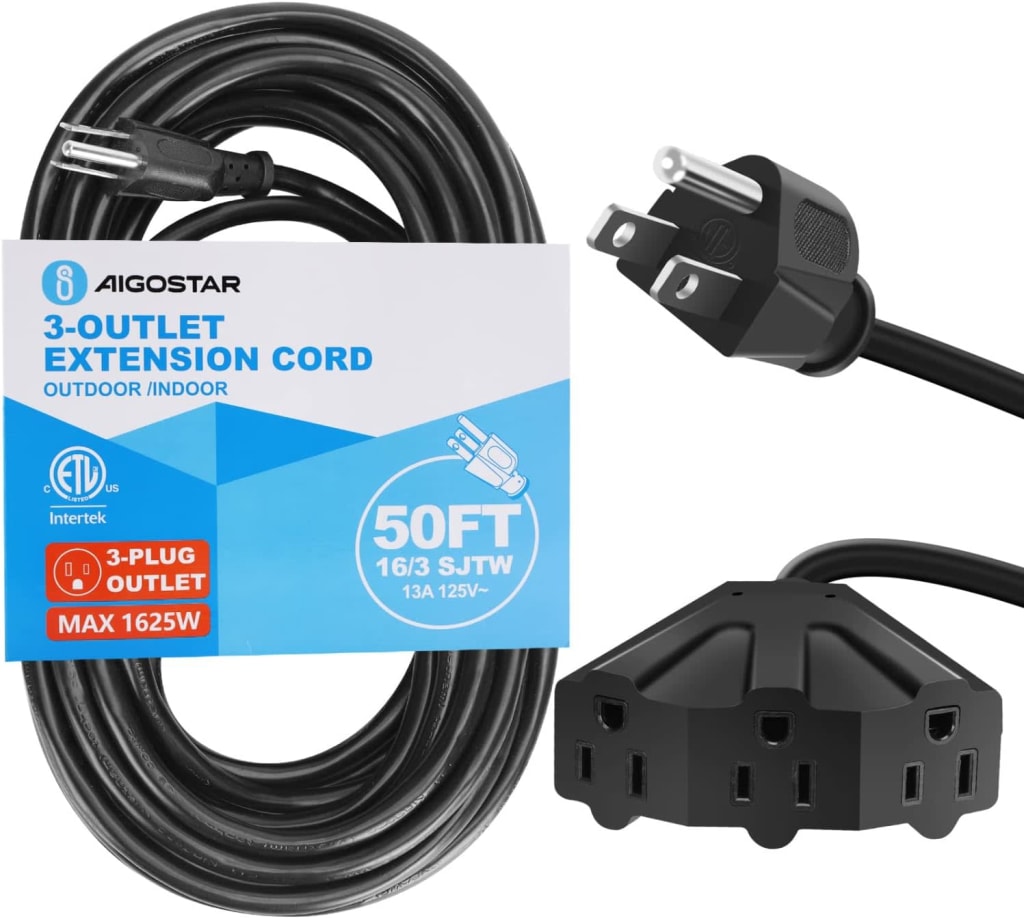 50Foot 16Gauge Extension Cord for 25