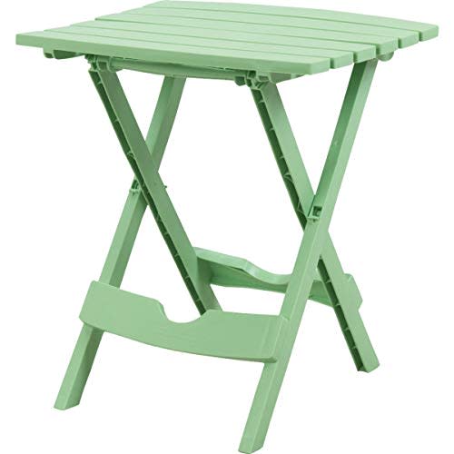 Adams Manufacturing Quik Fold Patio Side Table, Resin, Summer Green For ...