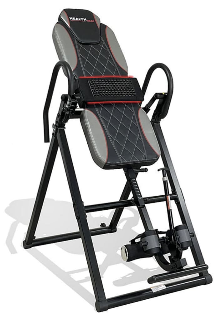 Inversion Table With Heat And Massage Therapy For Spine & Lumbar - ITM5950 Gray