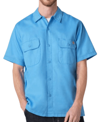 Dickies Men's Madras Short Sleeve Work Shirt for $22