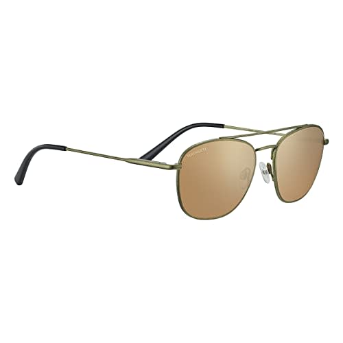 Serengeti Carroll Polarized Square Sunglasses, Matte Khaki, Medium for ...