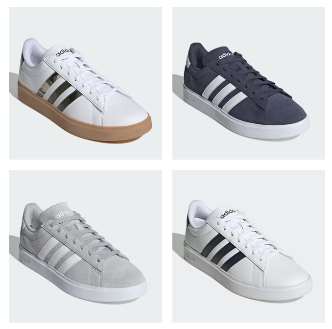 adidas Men's Grand Court Shoes: 2 pairs from $101 for members
