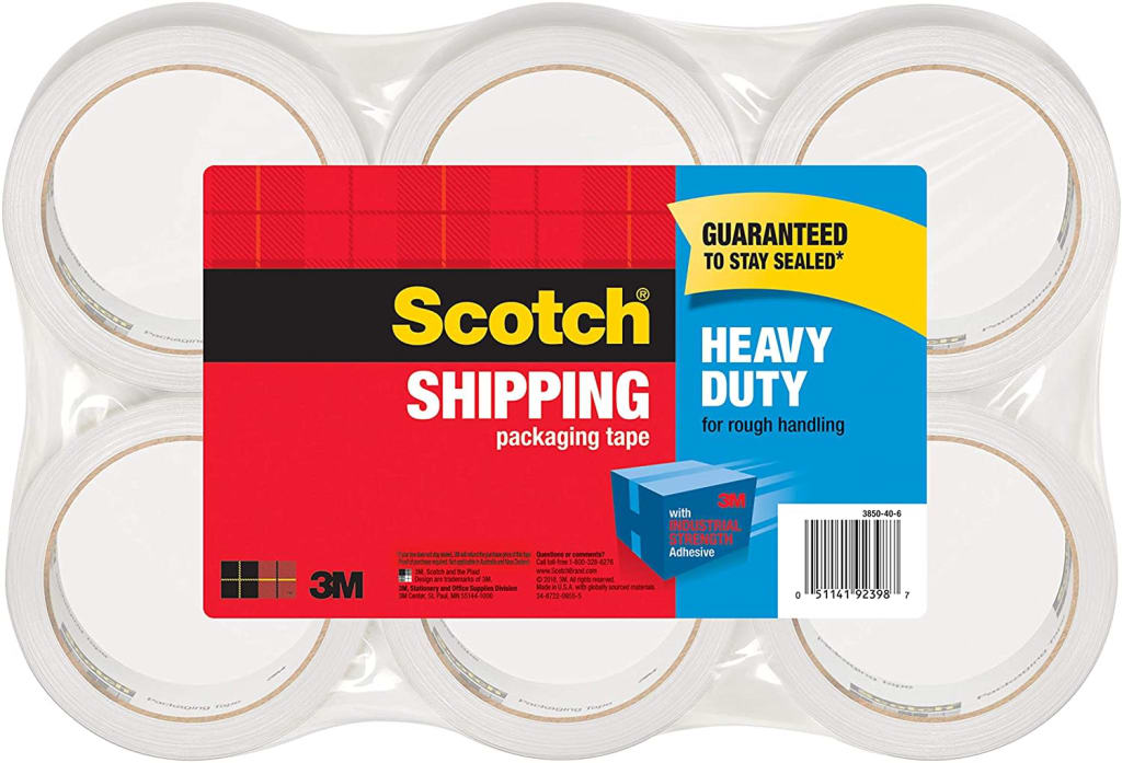 Scotch Heavy Duty Shipping Packaging Tape 6Pack for 17 via Sub & Save 38506