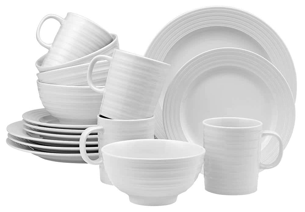 Over and Back LeBlanc 16Piece Porcelain Dinnerware Set for 25 812530