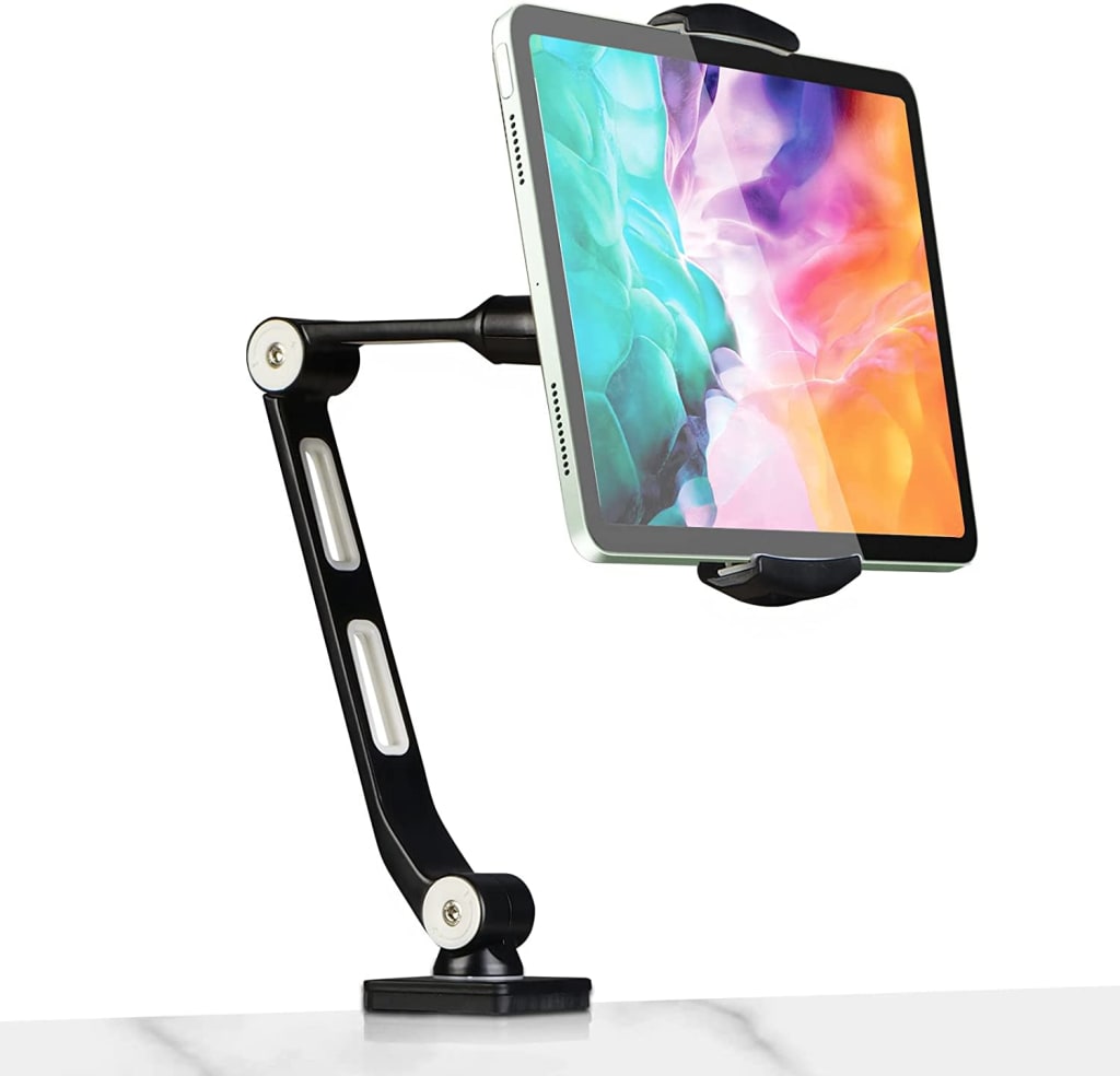 Suptek Aluminum Tablet Desk Mount Stand for 45 YF208B