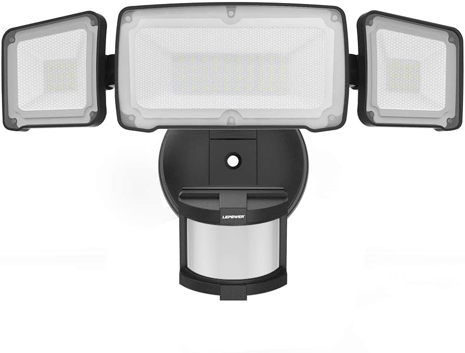 LePower 35W 3Head Motion Sensor LED Outdoor Security Light for 46