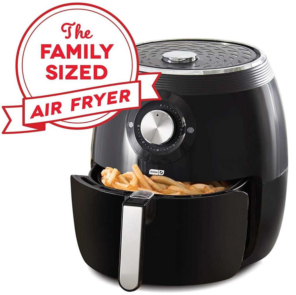 Dash Deluxe 6qt. Electric Air Fryer for $80 - DFAF455GBBK01