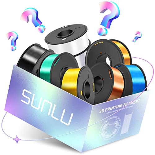 SUNLU 3D Printer Filament, Neatly Wound PLA Meta Filament 1.75mm,  Toughness, Highly Fluid, Fast Printing for 3D Printer, Dimensional Accuracy  +/- 0.02 mm (2.2lbs),1 KG White 10 Pack 
