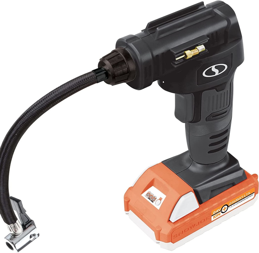 Sun Joe 24Volt ion+ Cordless Portable Air Compressor Kit for 67 24VAJCLTXBLK