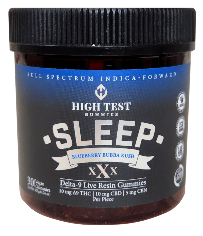 How Much Indica Gummies For Sleep High Test Gummies Blueberry Bubba Kush Sleep Live Resin Indica 30-Gummy