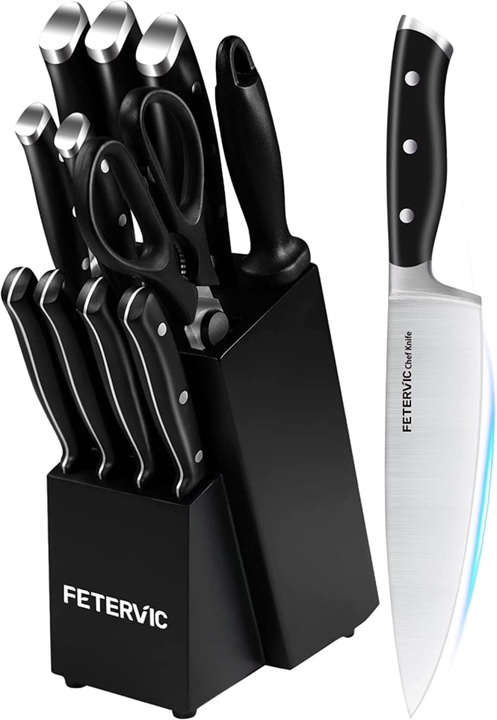 Brand New 16 Piece Fetervic Knife Set Model KS19 MIB!