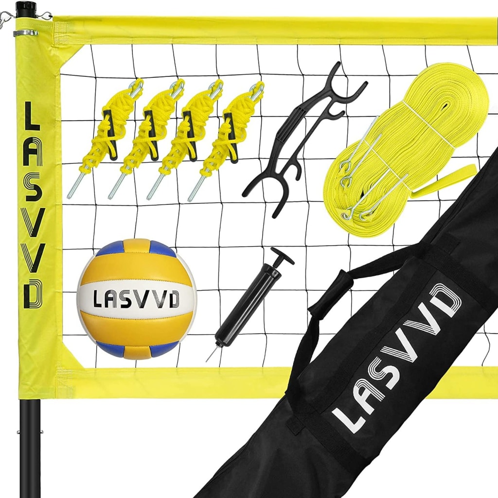 Lasvvd Portable Volleyball Net System for 48 L1