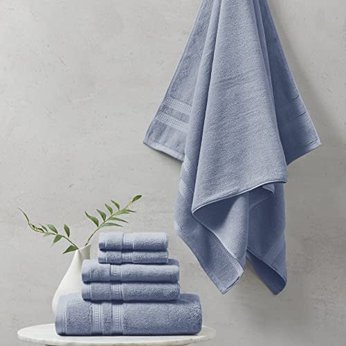 Tommy Hilfiger Modern American Solid Bath Towel, 30 X 54 Inches, 100%  Cotton 574 GSM (Botanical Garde)