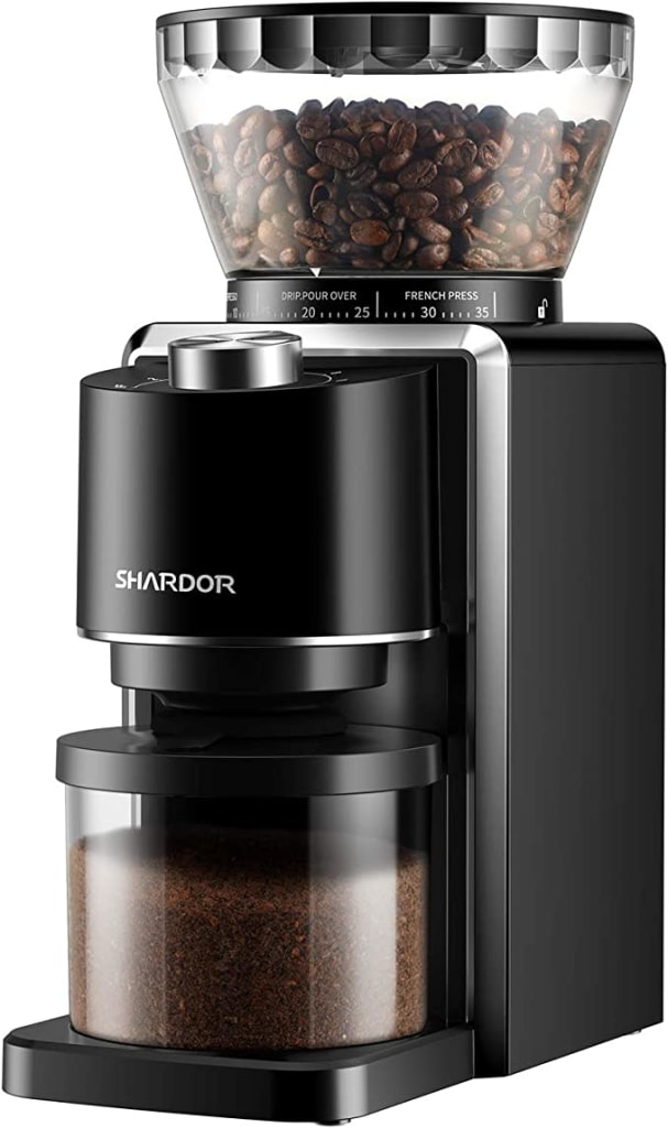 Electric Coffee Grinder One-Touch Contro with 35 Grind Settings for 2-12  Cup,For Espresso, Drip Coffee & French Press Coffee