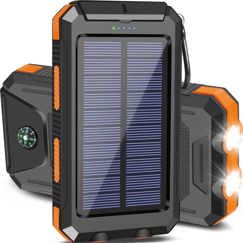 Durecopow 20,000mAh Solar Portable Power Bank for $16 - S1008D