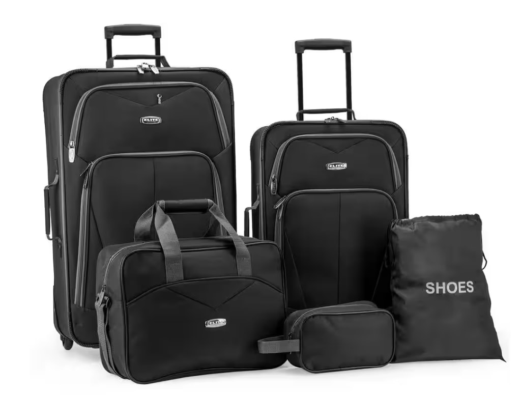 Elite Luggage 5Piece Softside Rolling Luggage Set for 89 EL08094K