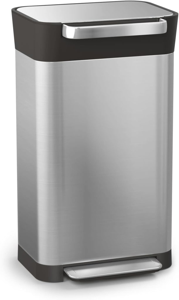 Joseph Joseph 30L Intelligent Waste Titan Trash Can Compactor w/ Odor ...