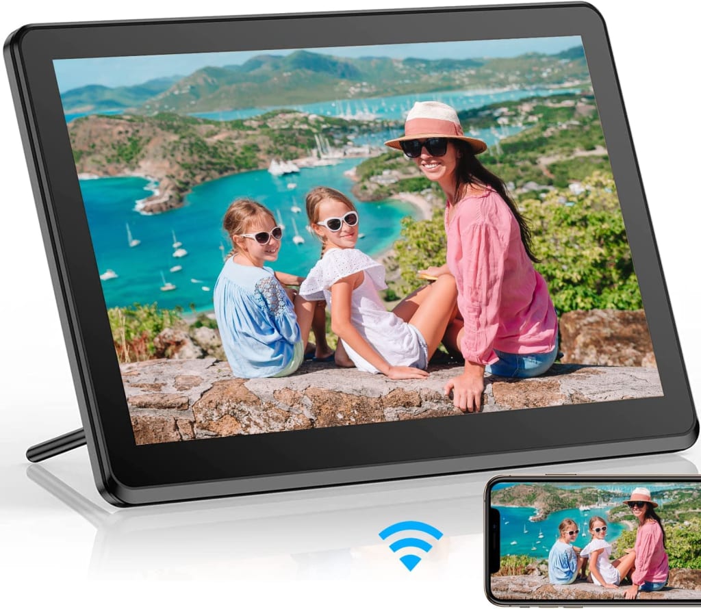 Pofeite 10" 16GB WiFi Digital Photo Frame for 52 p102