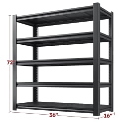 REIBII 72" Heavy-Duty 5-Tier 3,000-lbs. Shelving Unit