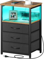 Seventable Nightstand with Charging Station