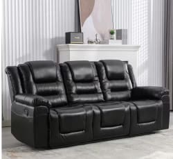 Polibi 83" Modern 3-Seat Home Theater Recliner Sofa